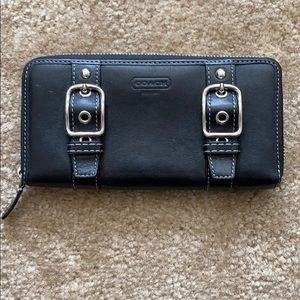Black leather Coach wallet